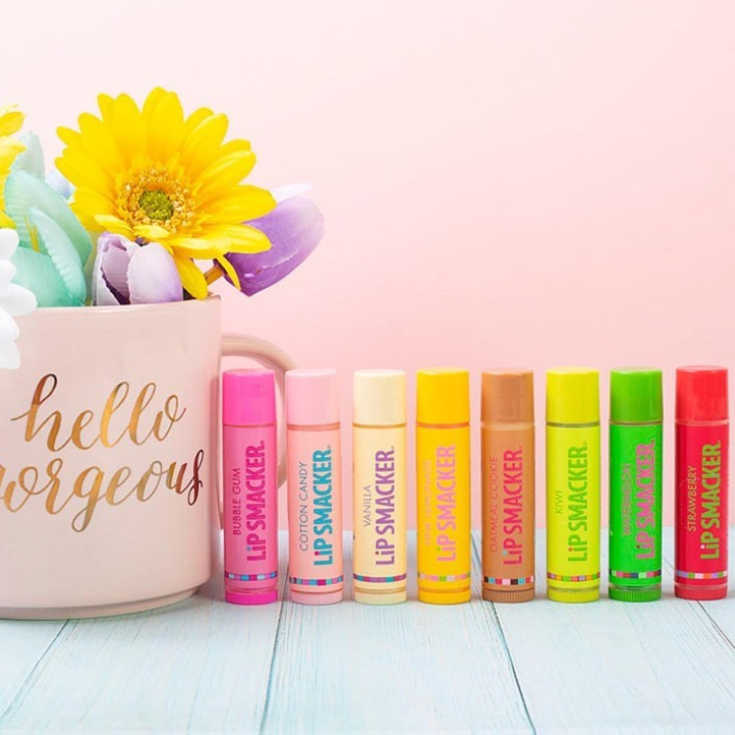 Holiday Flavored Lip Balm Assortment Pack - Oatmeal Cookie, Vanilla, Mango, Watermelon, Tropical Punch, Cotton Candy, Kiwi, Strawberry, Clear
