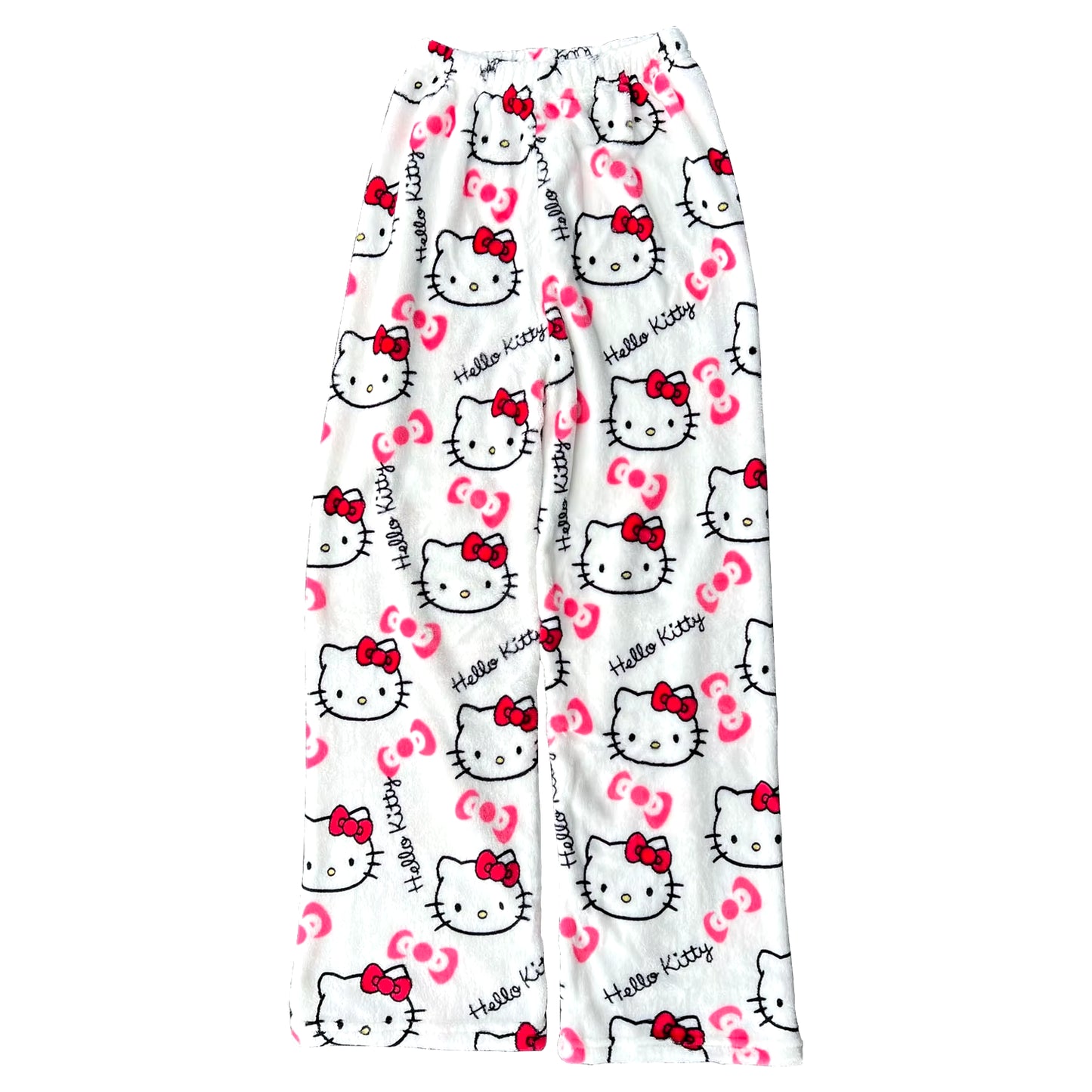 Y2K Hello Kitty Pajama Pants for Women - Sanrio Anime Cartoon Couple Sleepwear Trousers for Home Leisure