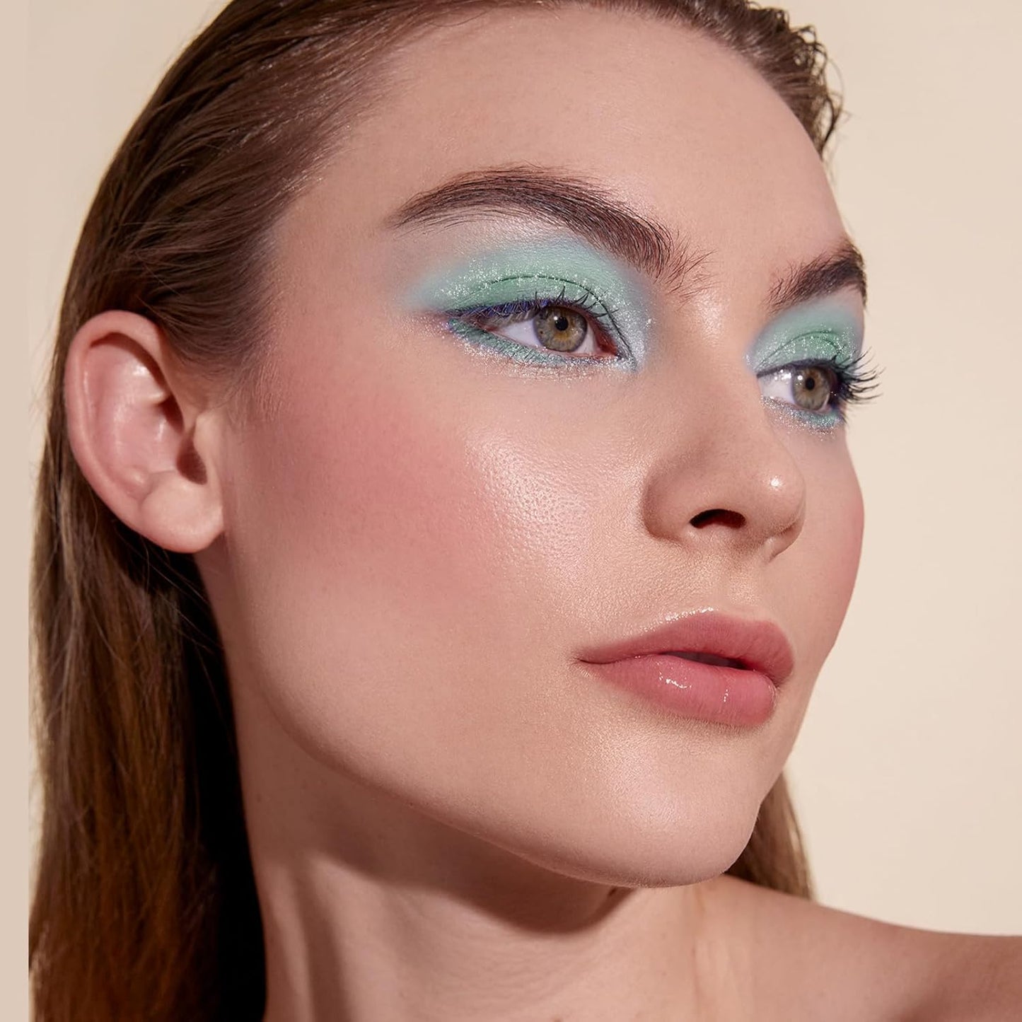 Sparkling Glitter Liquid Eyeshadow - Dual-Ended Brush, Highly Pigmented Shimmer & Matte Shades for Stunning Eye Makeup