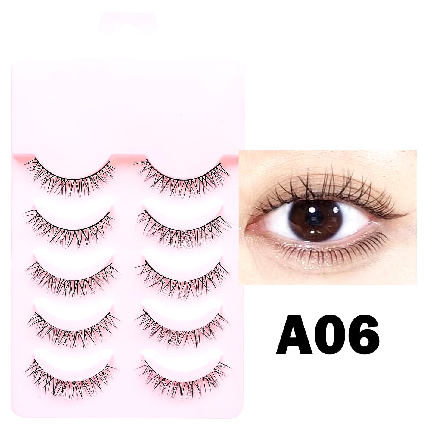 Manga-Inspired Soft Natural False Eyelashes - Thick Wispy Lashes for Daily Makeup and Special Occasions