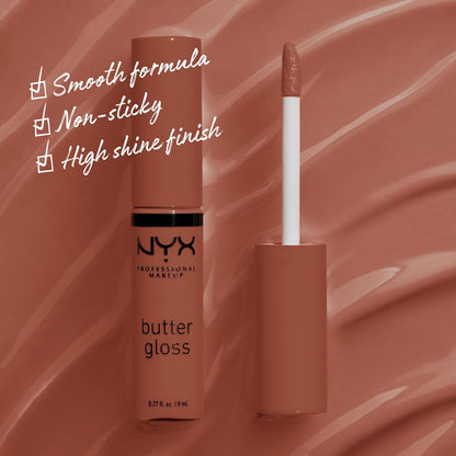 Butter Gloss Non-Sticky Lip Gloss in Bit of Honey (Peach Nude)