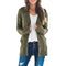MEROKEETY Women's 2024 Fall Long Sleeve Cable Knit Open Front Cardigan with Buttons - Stylish Loose Outerwear for Everyday Wear