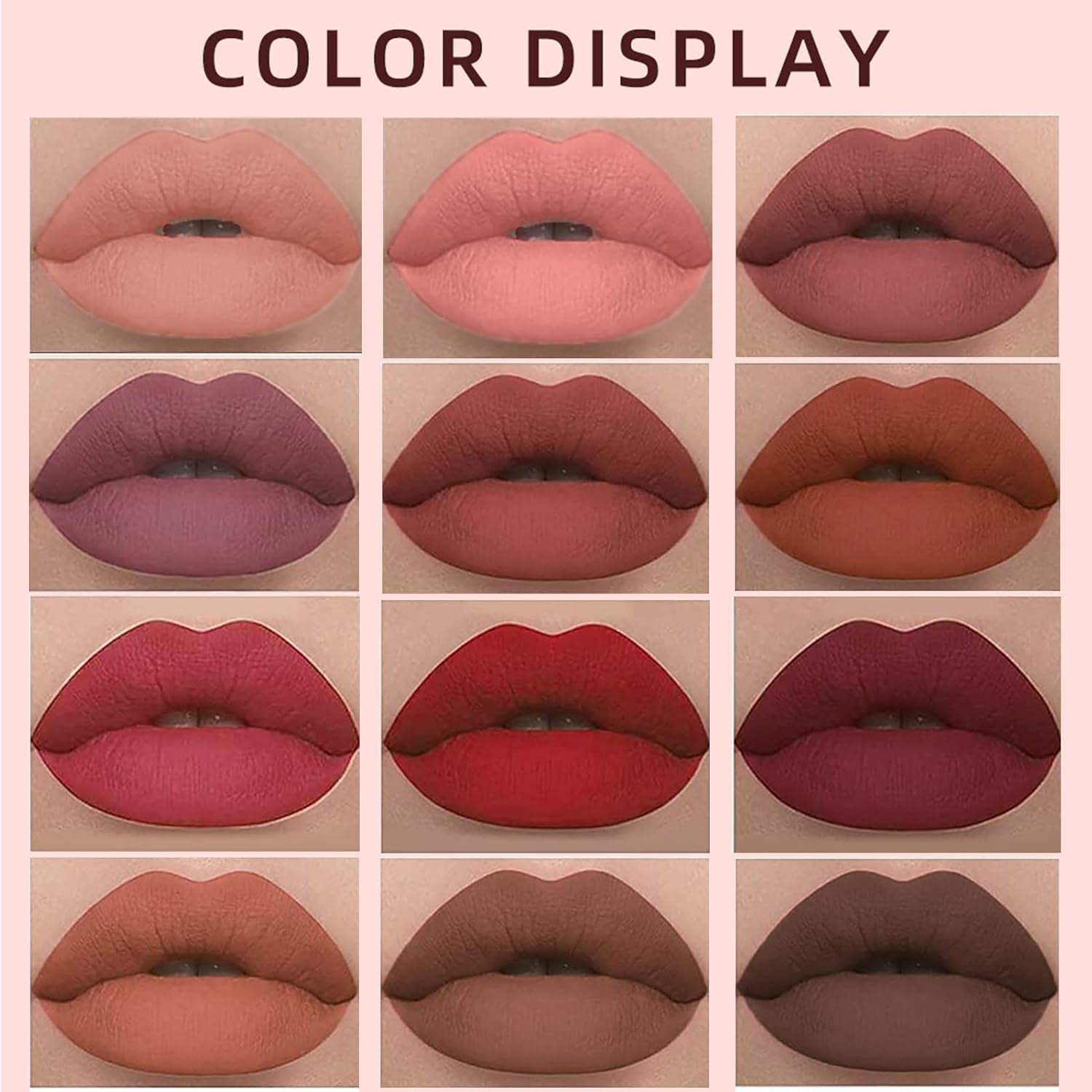6-Piece Heart Crush Lip Glaze Set - Vivid Color, Juicy Glossy Finish, Long-Lasting & Moisturizing Lipstick for Daily Wear