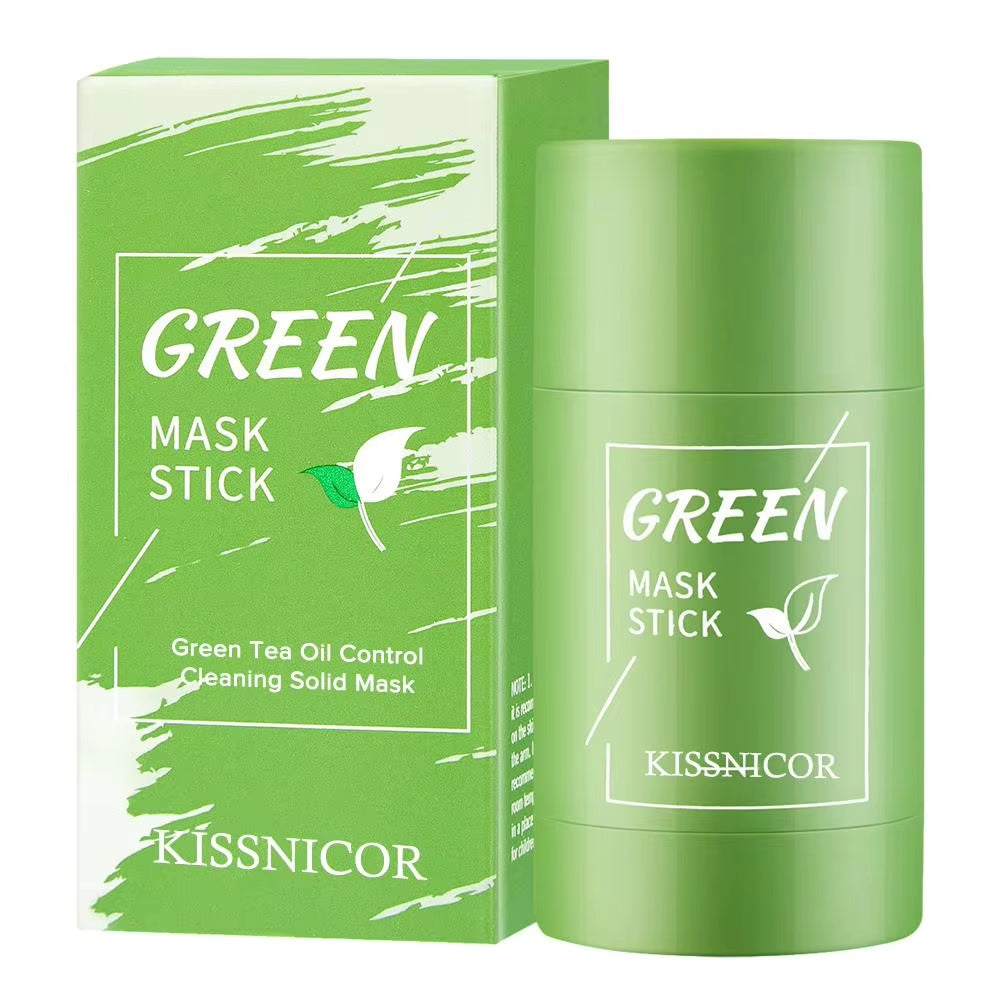 Green Tea Cleansing Stick Mask - Shrink Pores & Remove Blackheads, Deep Cleansing & Moisturizing Facial Treatment (40G)