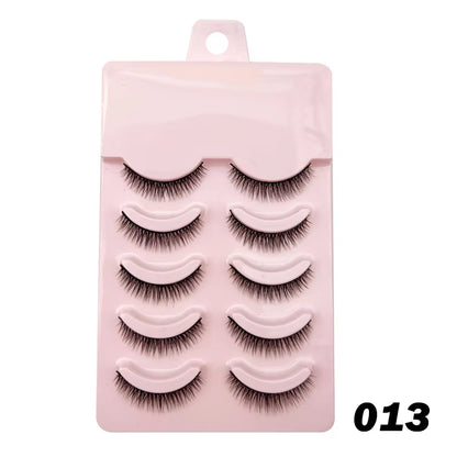 Manga-Inspired Soft Natural False Eyelashes - Thick Wispy Lashes for Daily Makeup and Special Occasions