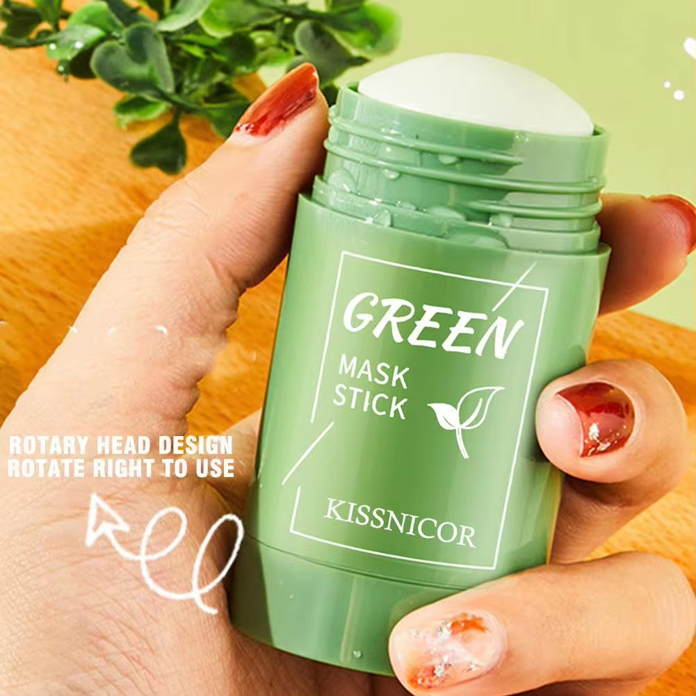 Green Tea Cleansing Stick Mask - Shrink Pores & Remove Blackheads, Deep Cleansing & Moisturizing Facial Treatment (40G)