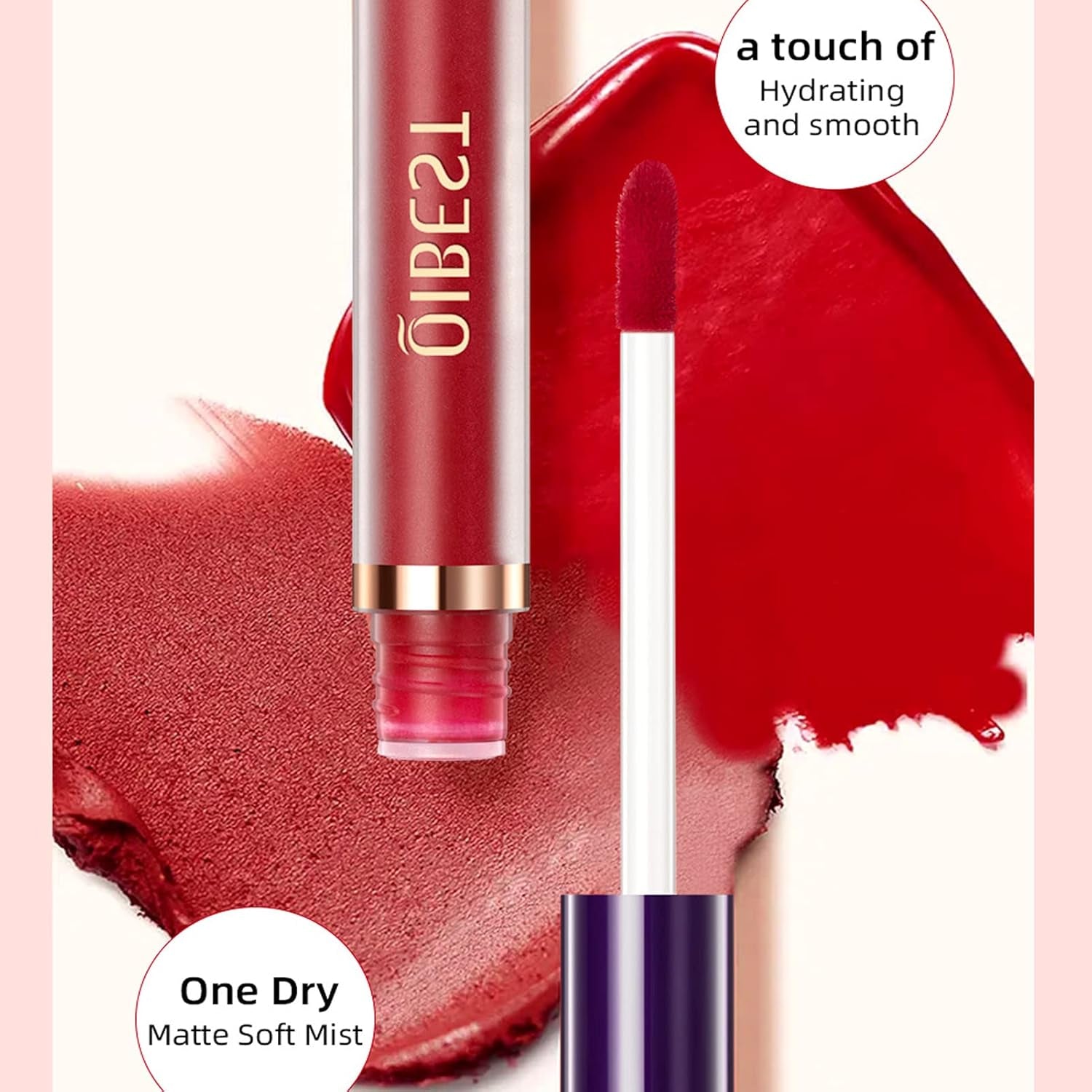 6-Piece Heart Crush Lip Glaze Set - Vivid Color, Juicy Glossy Finish, Long-Lasting & Moisturizing Lipstick for Daily Wear