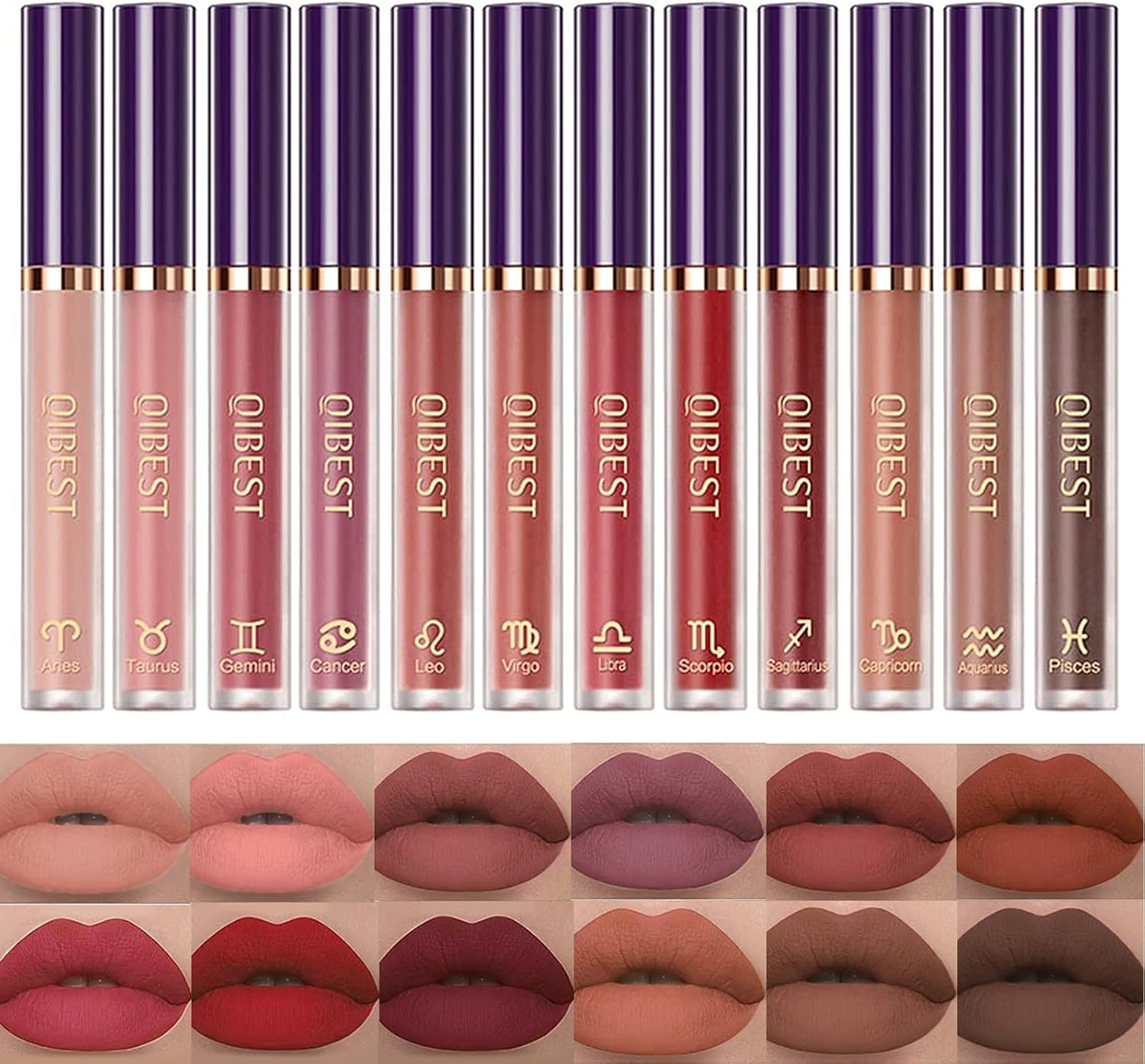 6-Piece Heart Crush Lip Glaze Set - Vivid Color, Juicy Glossy Finish, Long-Lasting & Moisturizing Lipstick for Daily Wear