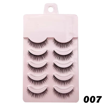 Manga-Inspired Soft Natural False Eyelashes - Thick Wispy Lashes for Daily Makeup and Special Occasions