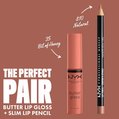 Butter Gloss Non-Sticky Lip Gloss in Bit of Honey (Peach Nude)