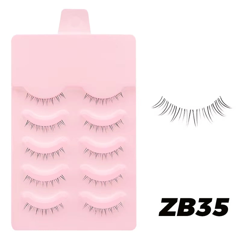 Manga-Inspired Soft Natural False Eyelashes - Thick Wispy Lashes for Daily Makeup and Special Occasions