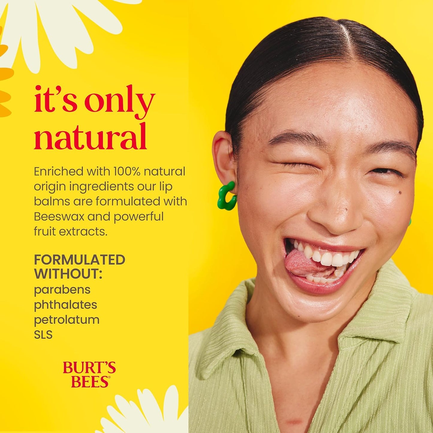 100% Natural Origin Sweet Mandarin Moisturizing Lip Balm, 4.25g Tube