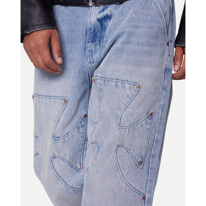 MNML Bootcut Iron Cross Blue Jeans