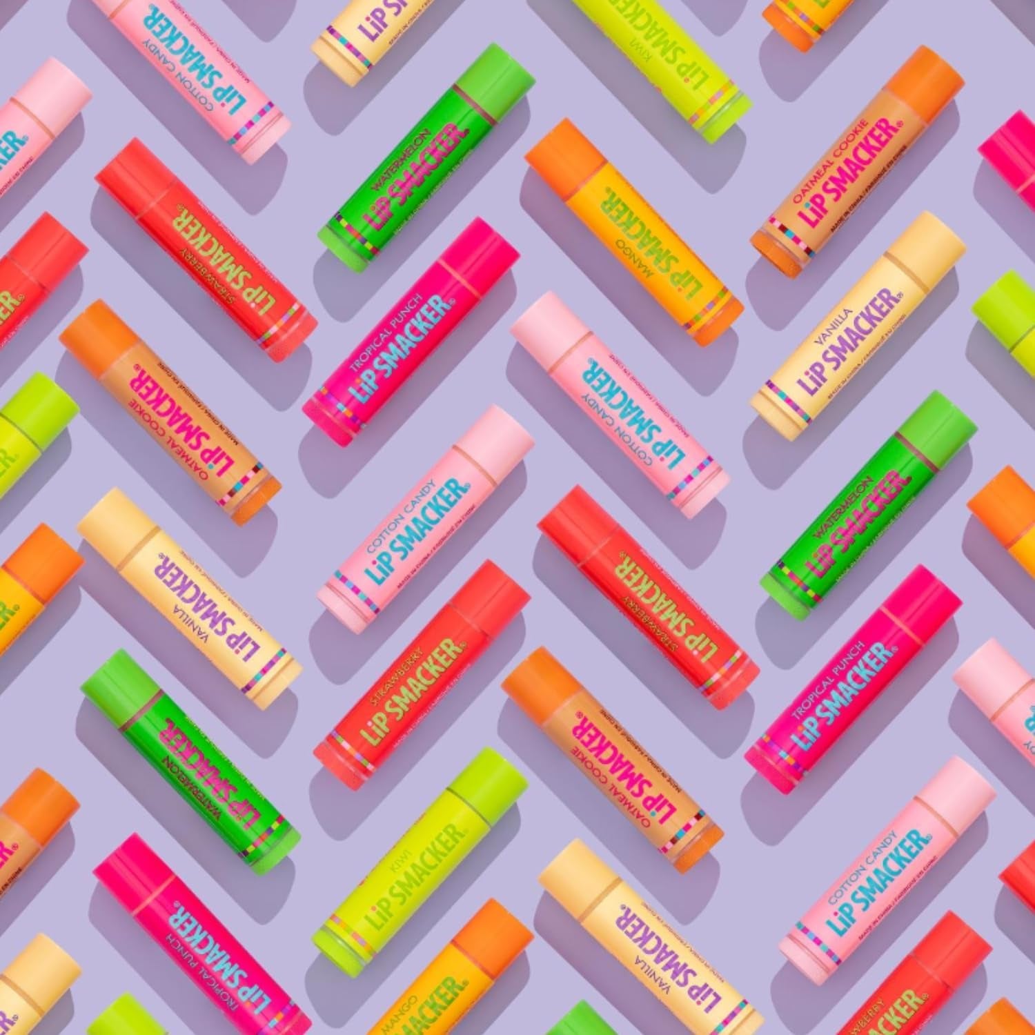 Holiday Flavored Lip Balm Assortment Pack - Oatmeal Cookie, Vanilla, Mango, Watermelon, Tropical Punch, Cotton Candy, Kiwi, Strawberry, Clear