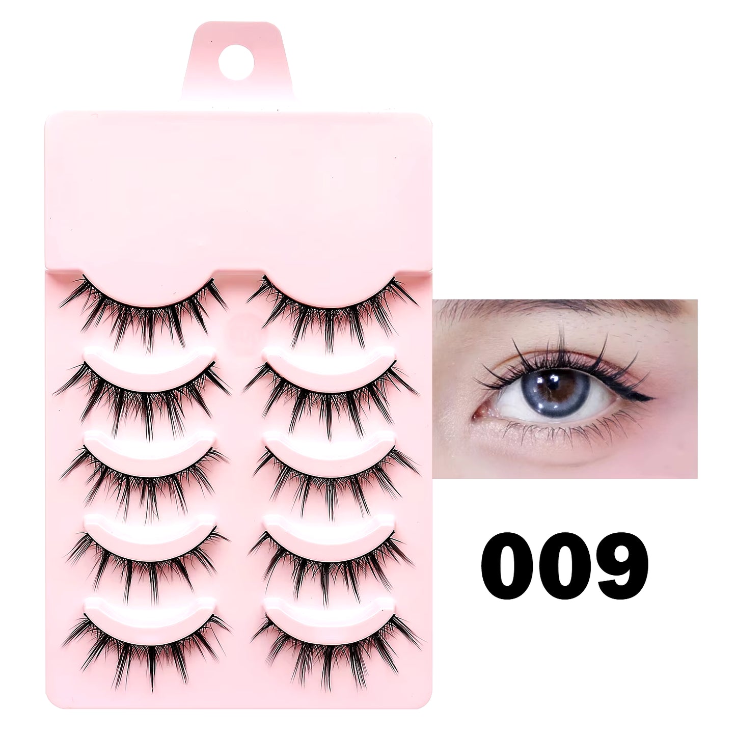 Manga-Inspired Soft Natural False Eyelashes - Thick Wispy Lashes for Daily Makeup and Special Occasions