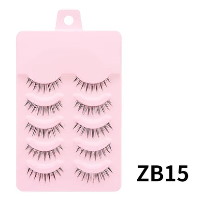 Manga-Inspired Soft Natural False Eyelashes - Thick Wispy Lashes for Daily Makeup and Special Occasions