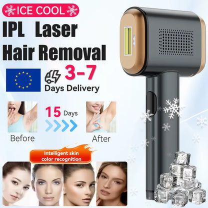 Professional IPL Hair Removal Kit for Women - Portable Laser Device for Painless Bikini Hair Removal