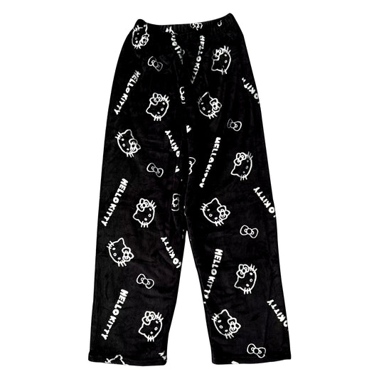 Y2K Hello Kitty Pajama Pants for Women - Sanrio Anime Cartoon Couple Sleepwear Trousers for Home Leisure