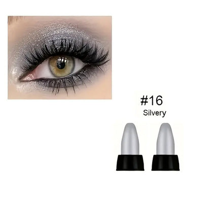 Pearlescent Eyeliner Set - 16 Colors, Waterproof, Long-Lasting, Non-Smudge Glitter Eye Makeup
