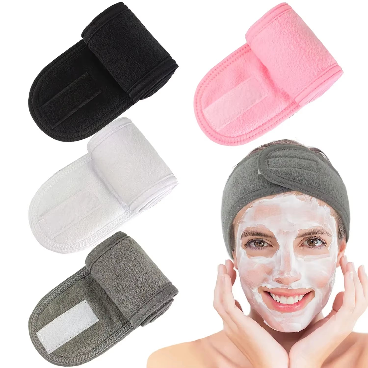 Adjustable Wide Headband for Yoga, Spa, Bath, and Makeup - Women's Cosmetic Accessory
