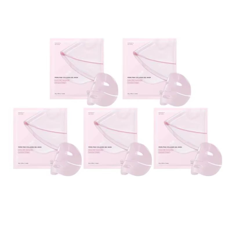 Pink Collagen Gel Salmon PDRN Facial Mask - Deep Hydrating, Moisturizing, and Firming Hydrogel Face Sheets for Balanced Skin Tone