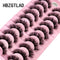 10 Pairs of Handmade Faux Mink Eyelashes - Natural Look 3D Curly False Eyelashes for a Messy Eye Makeup Effect