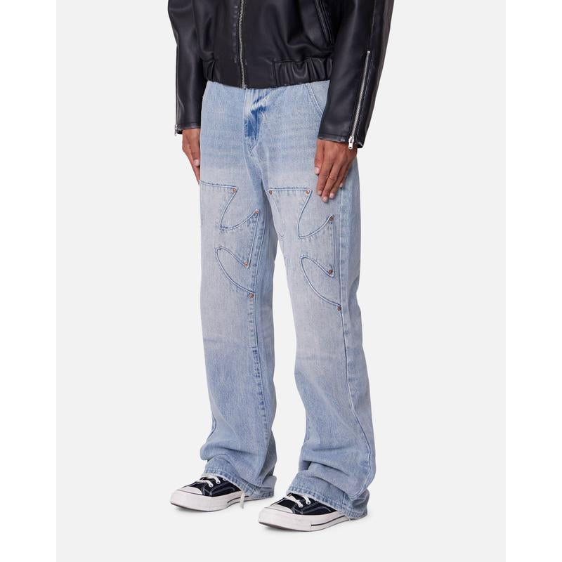 MNML Bootcut Iron Cross Blue Jeans