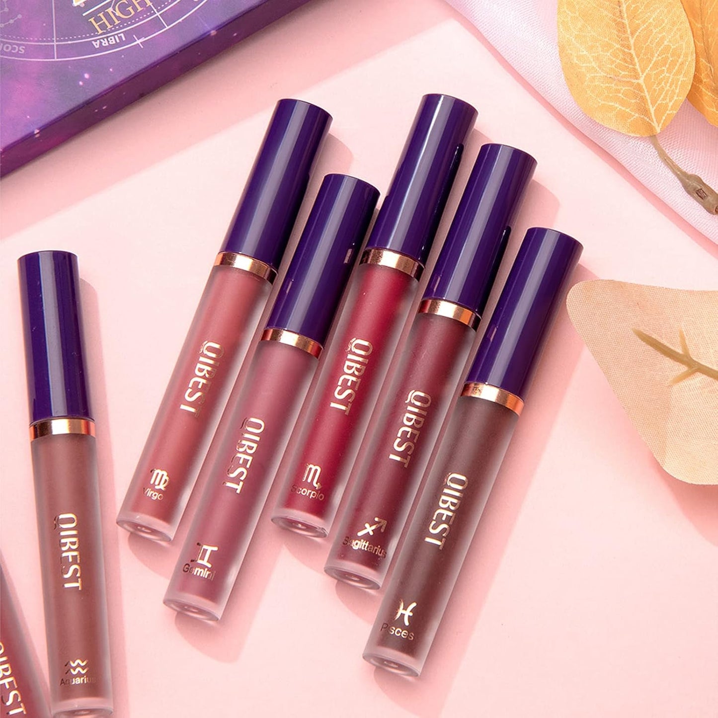 6-Piece Heart Crush Lip Glaze Set - Vivid Color, Juicy Glossy Finish, Long-Lasting & Moisturizing Lipstick for Daily Wear