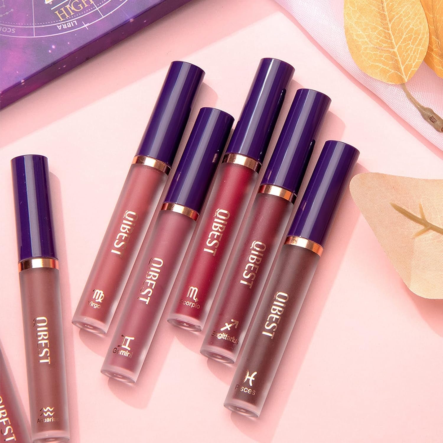 6-Piece Heart Crush Lip Glaze Set - Vivid Color, Juicy Glossy Finish, Long-Lasting & Moisturizing Lipstick for Daily Wear