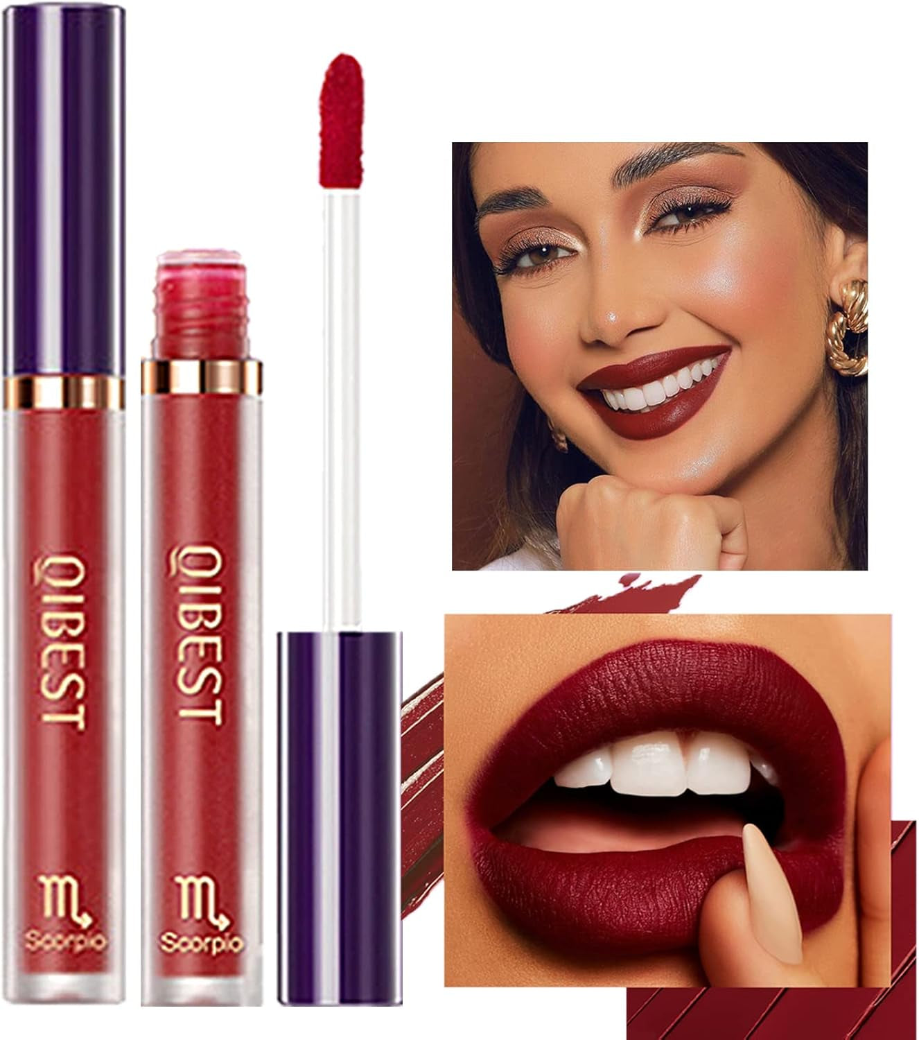 6-Piece Heart Crush Lip Glaze Set - Vivid Color, Juicy Glossy Finish, Long-Lasting & Moisturizing Lipstick for Daily Wear
