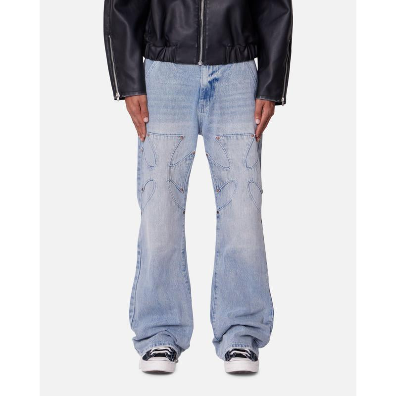 MNML Bootcut Iron Cross Blue Jeans