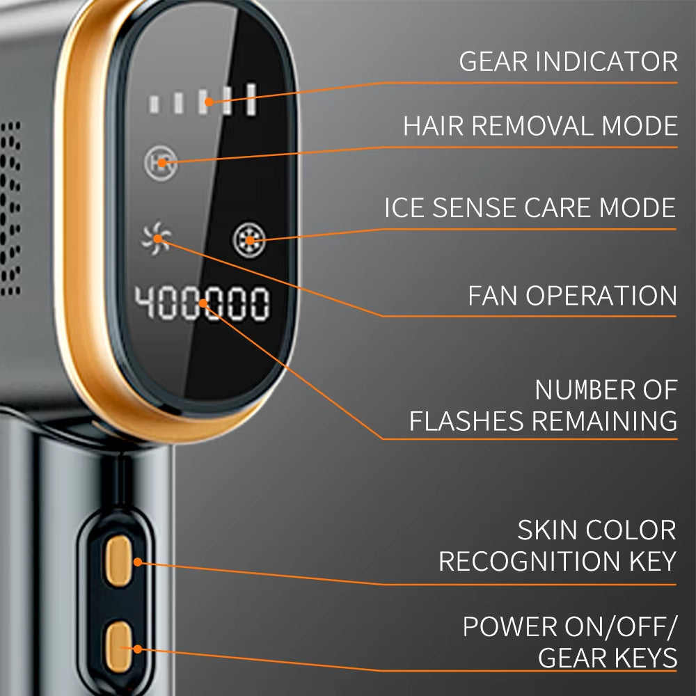 Professional IPL Hair Removal Kit for Women - Portable Laser Device for Painless Bikini Hair Removal