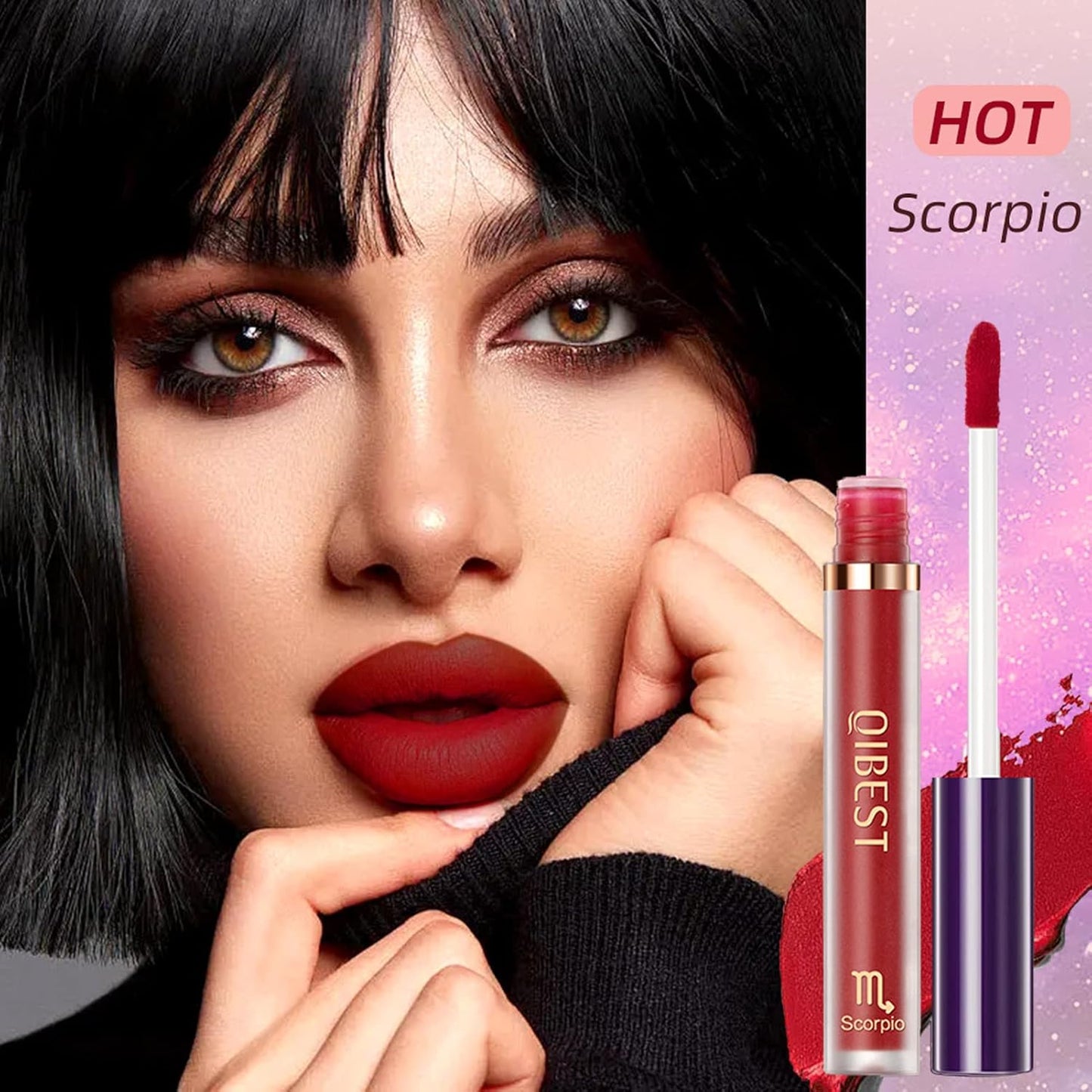 6-Piece Heart Crush Lip Glaze Set - Vivid Color, Juicy Glossy Finish, Long-Lasting & Moisturizing Lipstick for Daily Wear