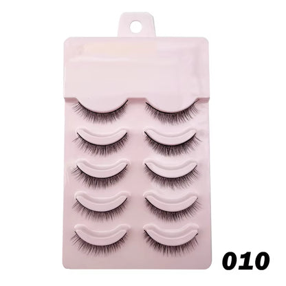 Manga-Inspired Soft Natural False Eyelashes - Thick Wispy Lashes for Daily Makeup and Special Occasions