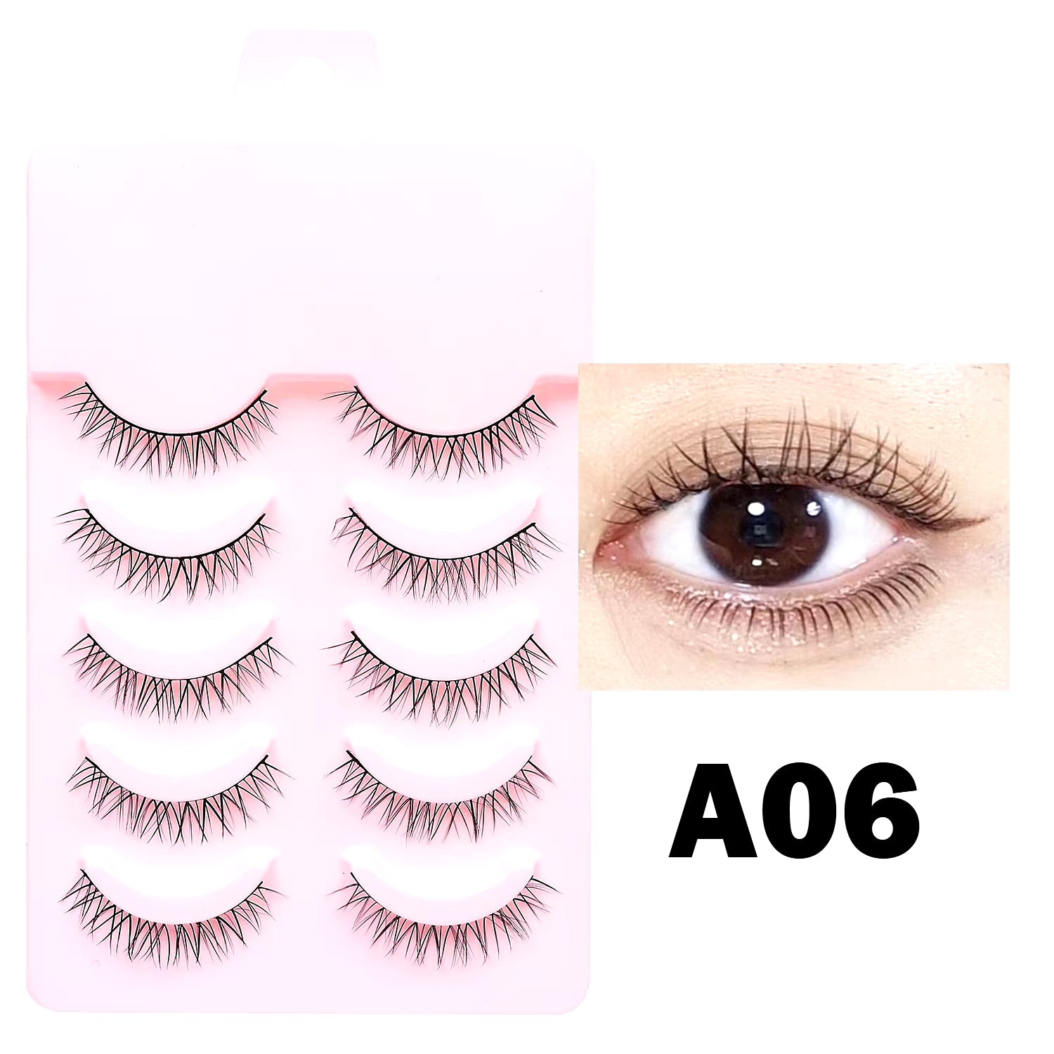 Manga-Inspired Soft Natural False Eyelashes - Thick Wispy Lashes for Daily Makeup and Special Occasions