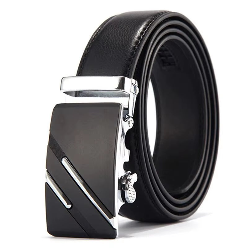 Luxury Men's Genuine Leather Belt with Metal Buckle for Casual and Formal Wear
