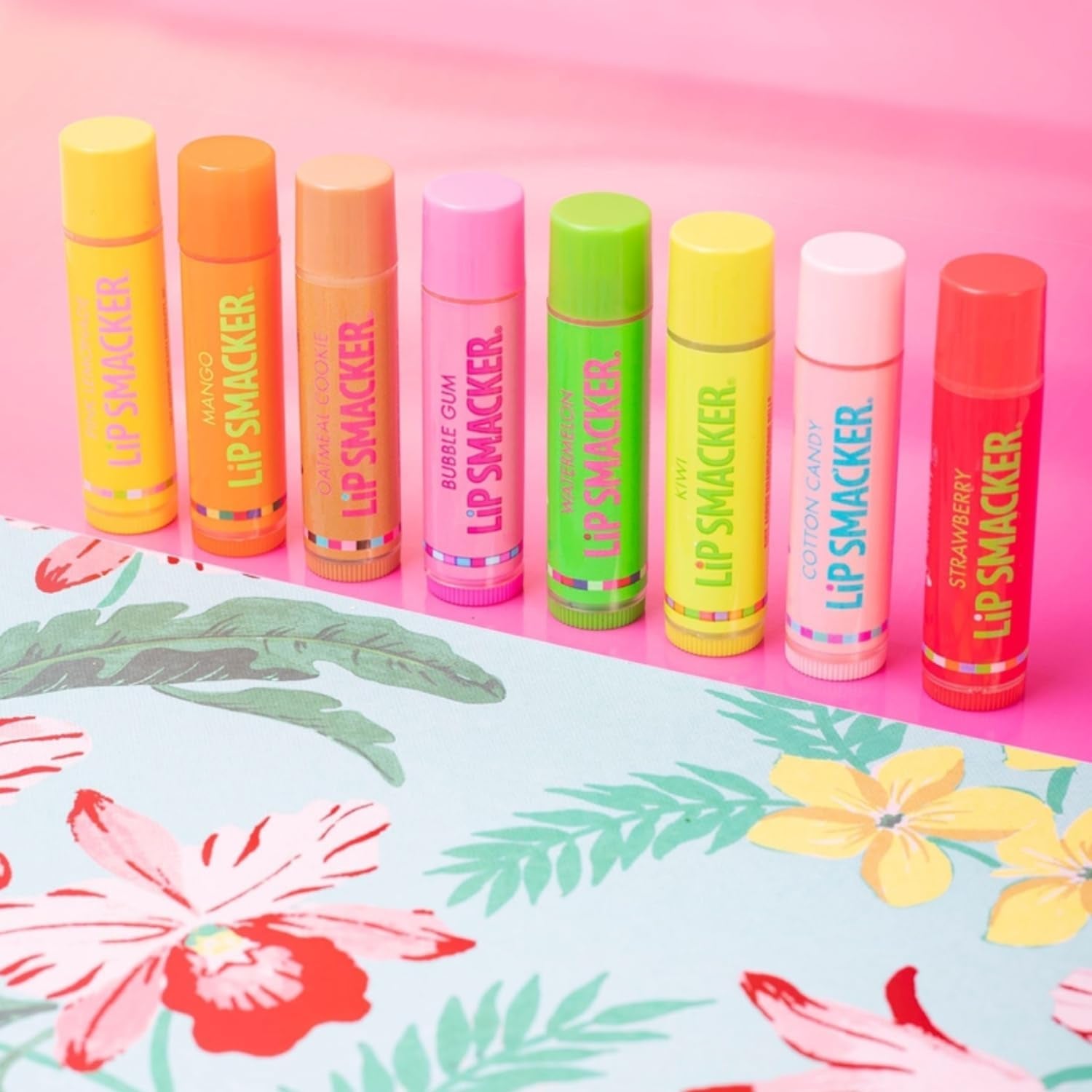 Holiday Flavored Lip Balm Assortment Pack - Oatmeal Cookie, Vanilla, Mango, Watermelon, Tropical Punch, Cotton Candy, Kiwi, Strawberry, Clear