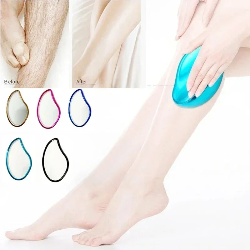 Crystal Hair Removal Eraser - Painless, Safe, and Reusable Depilation Tool for Effortless Body Hair Removal