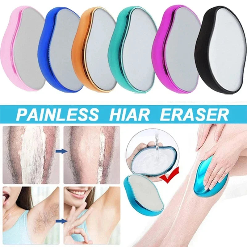 Crystal Hair Removal Eraser - Painless, Safe, and Reusable Depilation Tool for Effortless Body Hair Removal