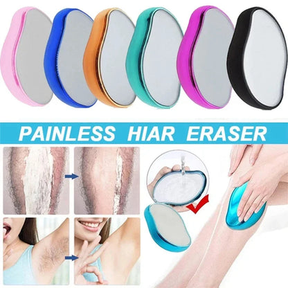 Crystal Hair Removal Eraser - Painless, Safe, and Reusable Depilation Tool for Effortless Body Hair Removal
