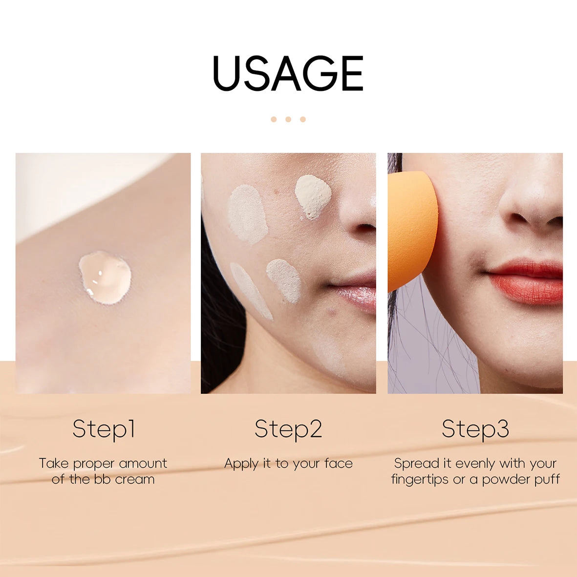 6-Color Customizable Concealer BB Cream 30ml - Natural Facial Primer