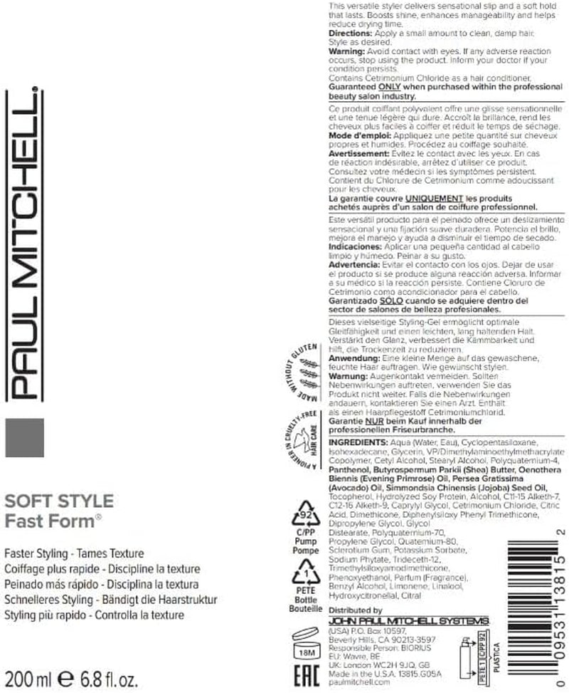 Paul Mitchell Fast Form Cream-Gel for Effortless Style and Hold