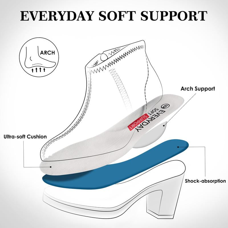 Hawkwell Women's Suede Ankle Boots with Arch Support and Side Zipper, Comfortable Chunky Block Heel Footwear in Brown