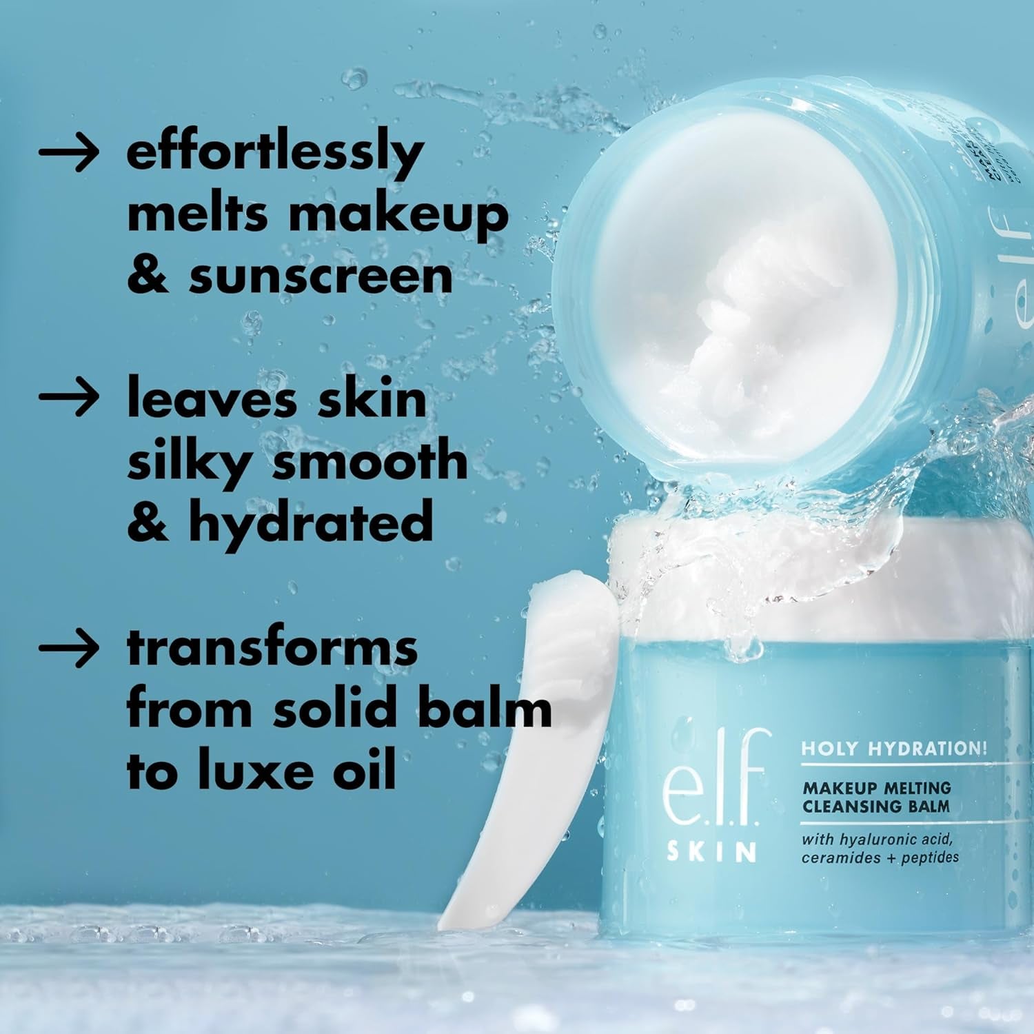 Holy Hydration Makeup Melting Cleansing Balm with Hyaluronic Acid - 2 oz Face Cleanser and Makeup Remover
