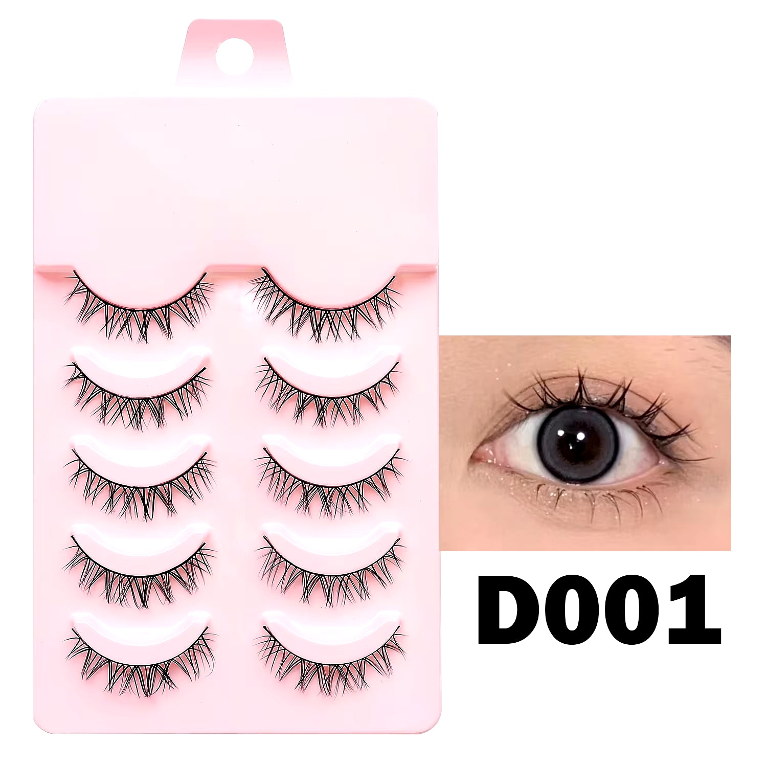 Manga-Inspired Soft Natural False Eyelashes - Thick Wispy Lashes for Daily Makeup and Special Occasions