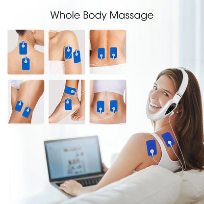 LED Photon Therapy Facial Lifting and Slimming Device with Vibration and Heat for Double Chin Reduction