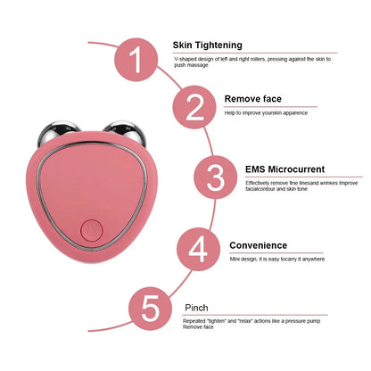 Microcurrent Facial Lifting and Rejuvenation Massager for Skin Tightening and Anti-Wrinkle Treatment