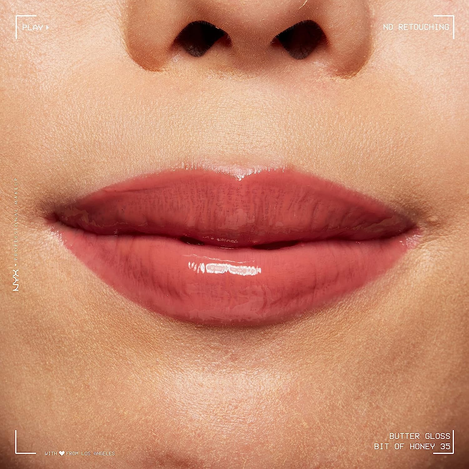 Butter Gloss Non-Sticky Lip Gloss in Bit of Honey (Peach Nude)